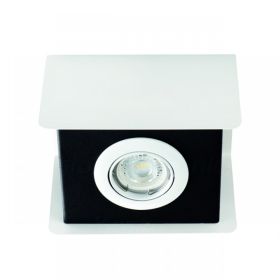 Светильник точечный TORIM DLP-50 W-B, GU10, IP20, белый/черный, Kanlux 28460